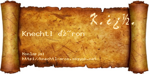 Knechtl Áron névjegykártya